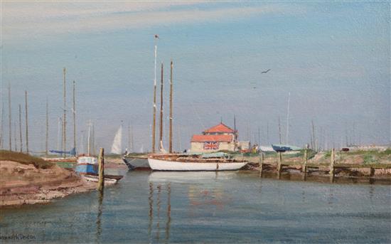 Kenneth Denton , oil The Yacht Club, Walton on the Naze(-)